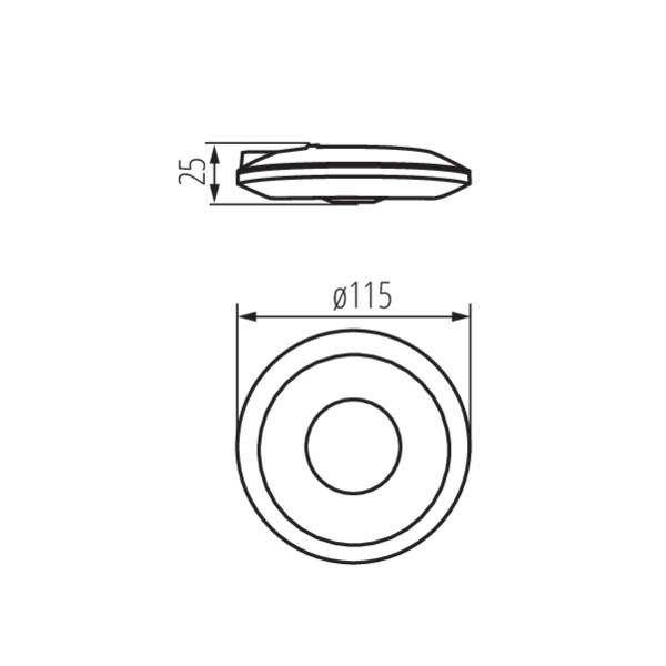 KANLUX PIR Motion sensor ZONA FLAT white