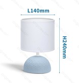 Aigostar Table lamp 02 ceramic E14 with White lampshade Blue base