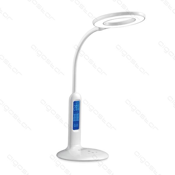 Aigostar Led Desk - Lampe de table 07 Blanc 7W 6500-2700K Touch & Dimming avec fonction calendrier