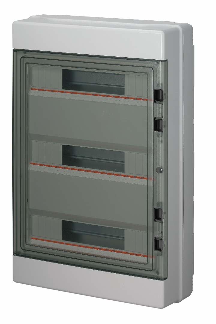 EC elettrocanali EC SURFACE BOX 54 MODULES IP65 Gris 3 rangées