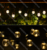 Aigostar Guirlande led extérieur in-outdoor forme sphérique petite lumière jaune (10 pièces) 8M 6W