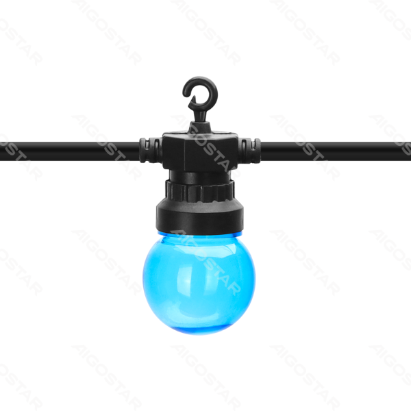 Aigostar Guirlande lumineuse LED d'extérieur colorée en forme de boule, petite (10 pièces) 6 W 8 m