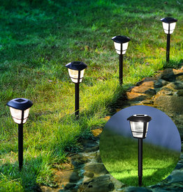 Aigostar Spot de jardin led lampe à énergie solaire 6500K (Lumière du jour)