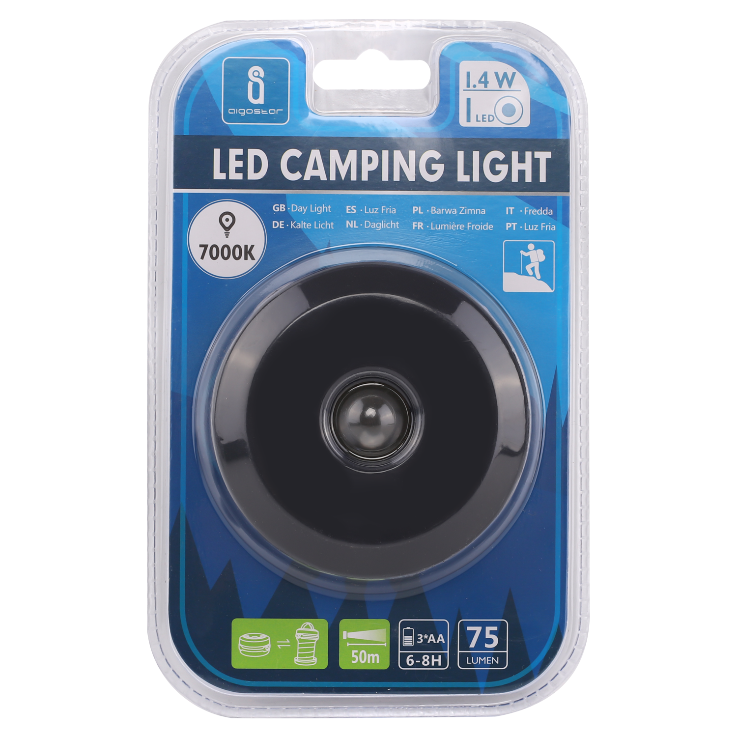 Aigostar Lampe de camping LED 7000K (lumière blanche)