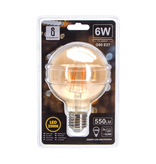 Aigostar LED Gloeidraad G80 E27 8W 2200K 650LM  AMBER(Warm licht)