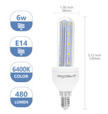 Aigostar LED B5 T3 2U E14 6W 6500K 480lm