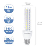 Aigostar LED B5 T3 3U E27 12W 6500K 1020Lm