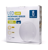 Aigostar LED MICROWAVE SENSOR PLAFONDVERLICHTING 24W 1800LM  3000-4000-6500K