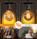 Aigostar Filament LED G80 E27 8W 2200K 650LM AMBRE(Lumière chaude)
