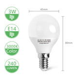 Aigostar LED A5 G45 GRAND ANGLE E14 3W 3000K