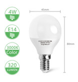 Aigostar LED A5 G45 GRAND ANGLE E14 4W 3000K 300Lm