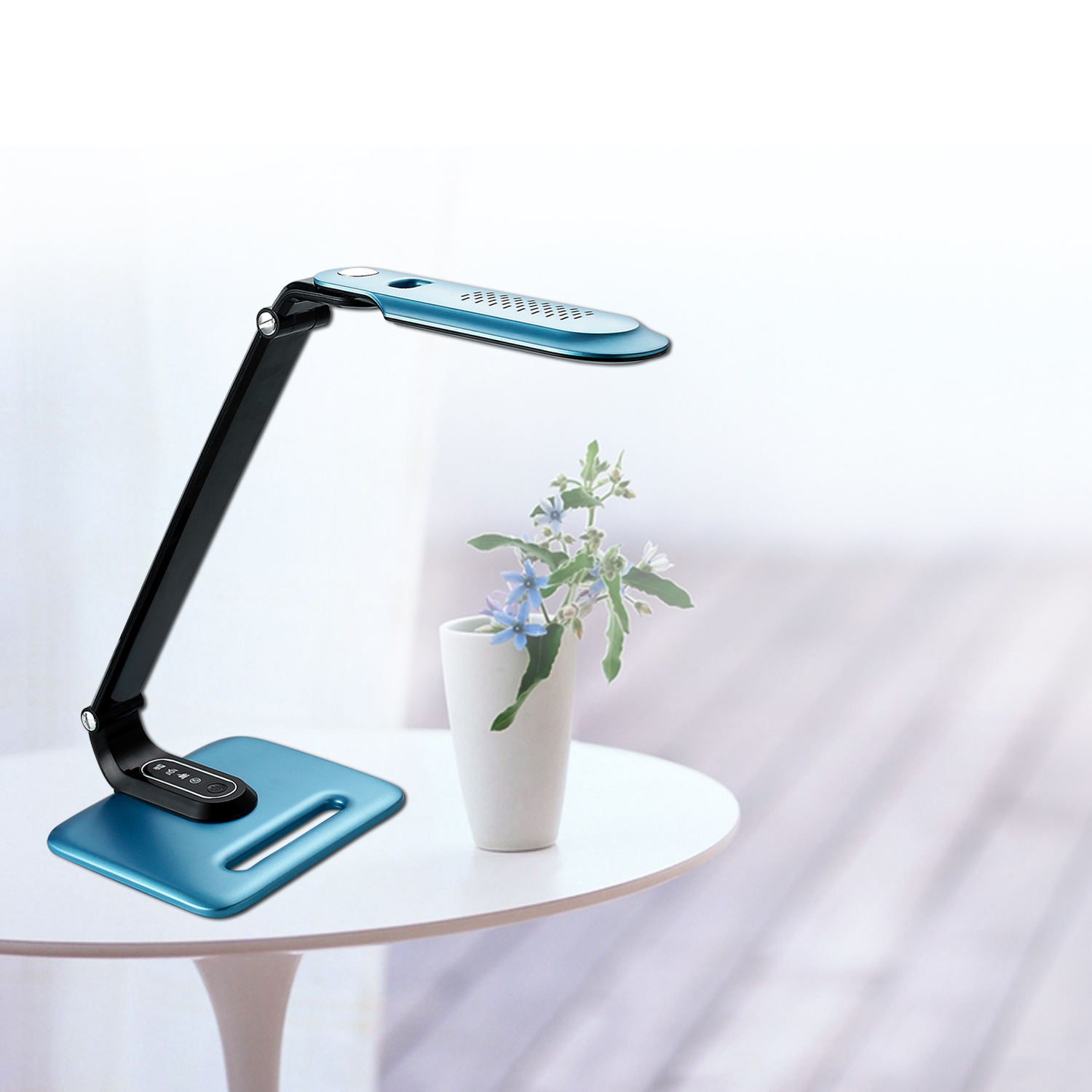 Aigostar Bureau LED - Lampe de Table 05 Bleu 8W Touch&Dim