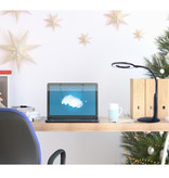 Aigostar Led Desk - Lampe de Table 07 Noir 7W 6500-2700K Tactile & Gradation avec Fonction Calendrier