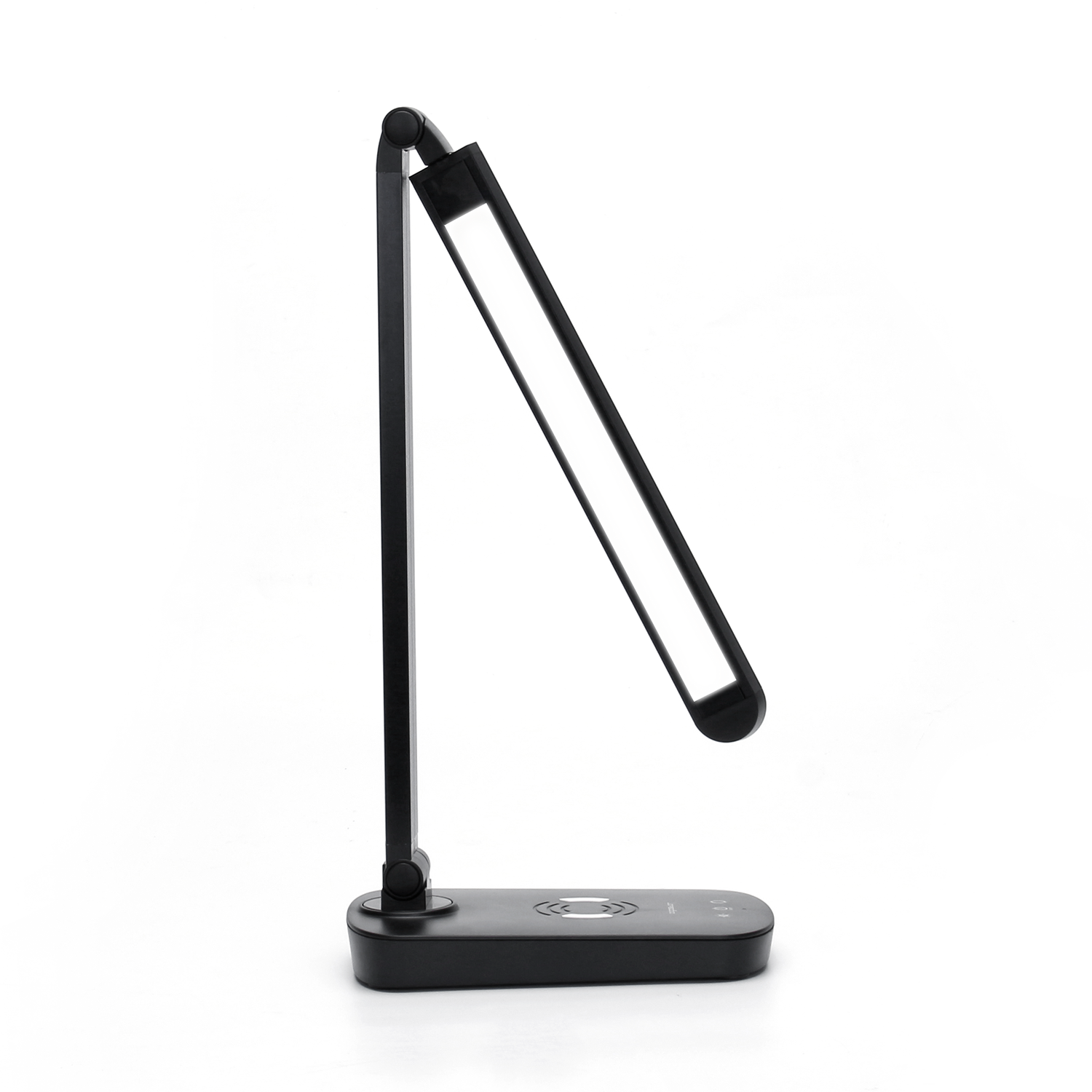 Aigostar LED Desk - LAMPE DE TABLE NOIRE 5W 6400-2700K Touch&Dimming avec connexion de charge USB et fonction de charge sans fil pour téléphone portable