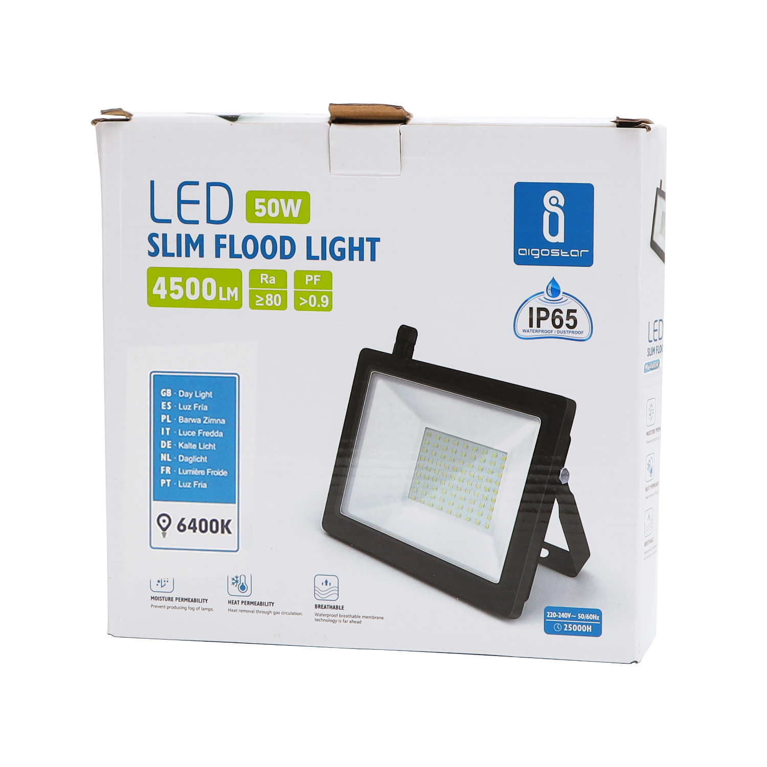 Aigostar Led Flood light slim 50W 4100K