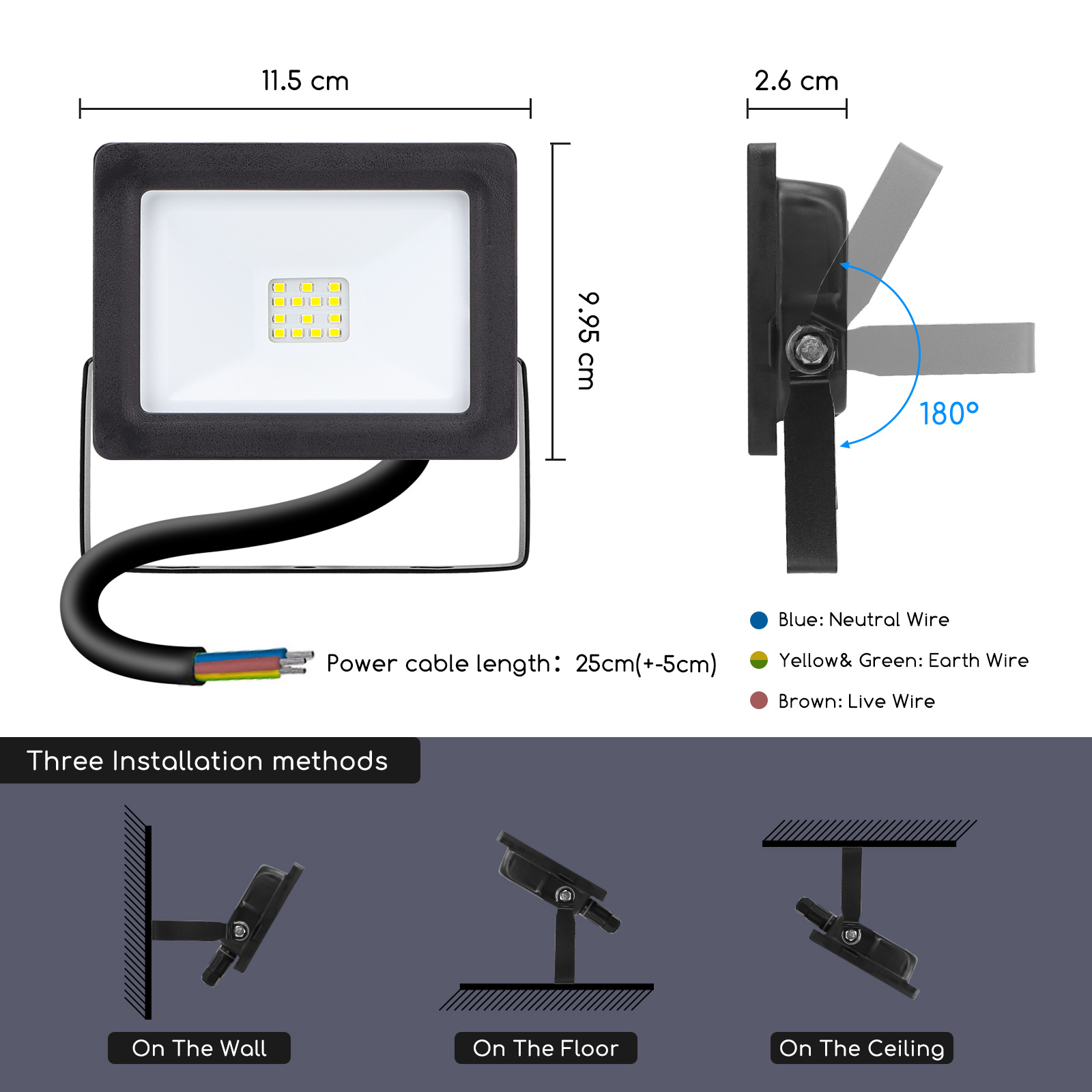 Aigostar 30% discount! Led Flood light slim 10W 4100K