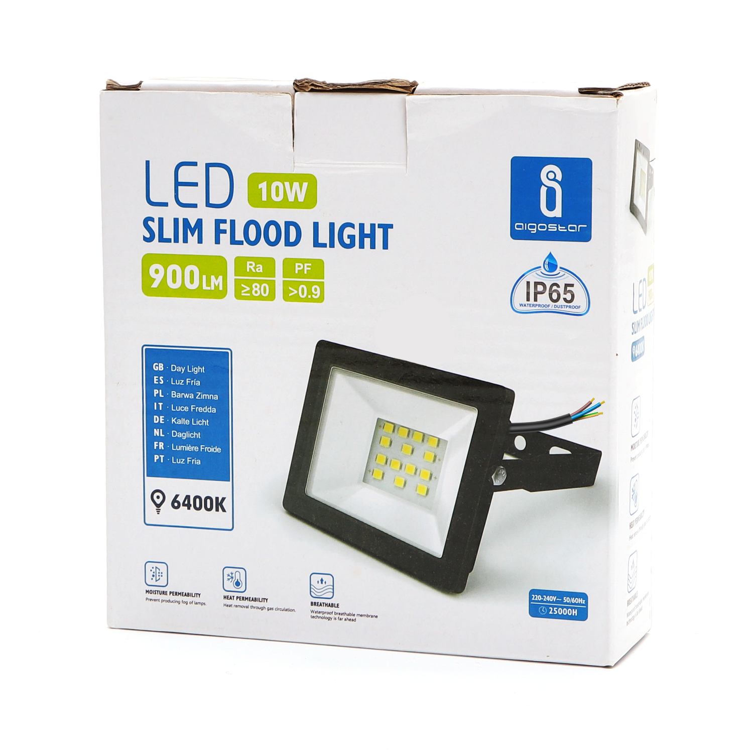 Aigostar 30% korting! Led Flood light slim 10W 4100K