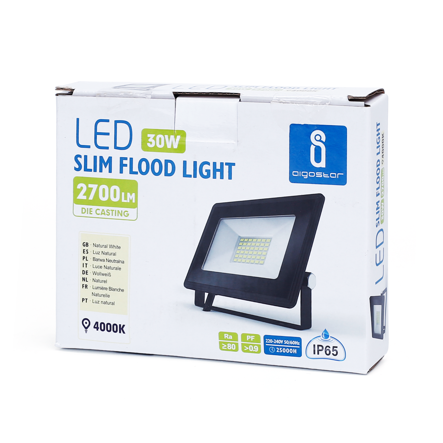 Aigostar  Led Flood light slim 30W 4000K 2700LM