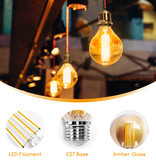 Aigostar LED Filament G45 6W E27 2200K(Yellow light)