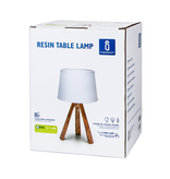 Aigostar Table lamp Resin E14 Brown with white lampshade