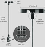 Aigostar E27 Metal hanging lamp holder