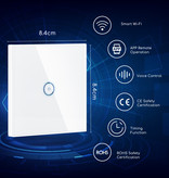 Aigostar Interrupteur WiFi simple avec 1 point lumineux