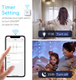 Aigostar Interrupteur WiFi simple avec 1 point lumineux