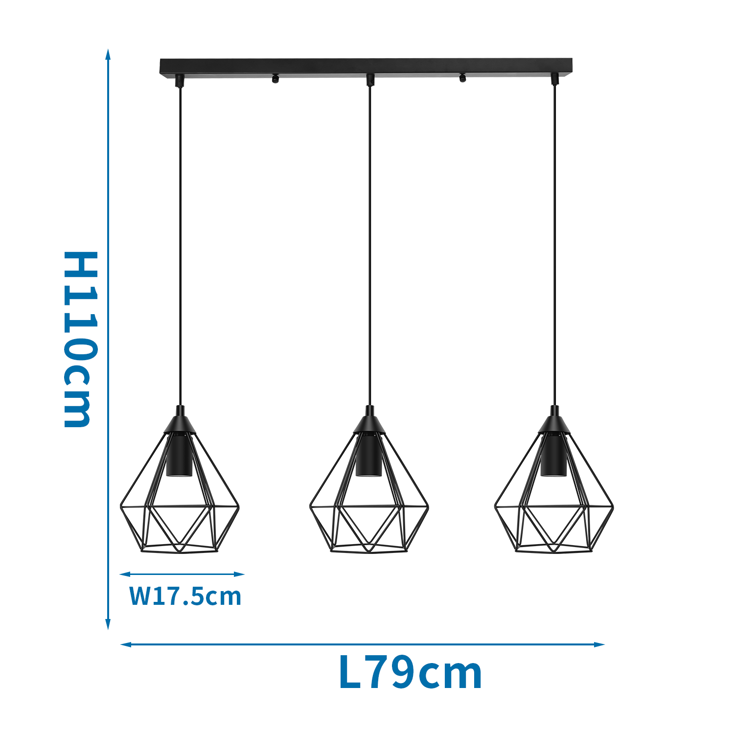 Aigostar hanglamp met ijzeren kader (Retro)