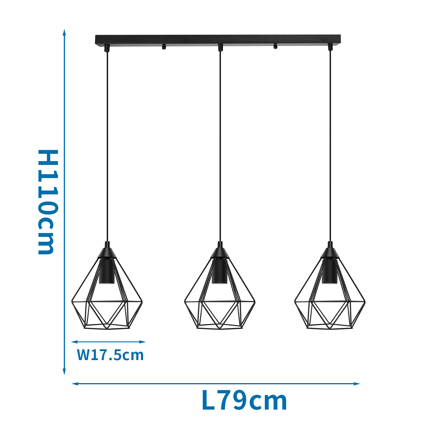 Aigostar lampe suspendue avec cadre en fer
