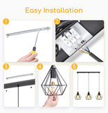 Aigostar hanging lamp with iron frame