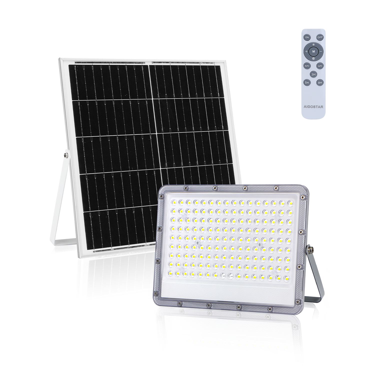 Aigostar LED spotlight with solar panel 200W IP65 6500K