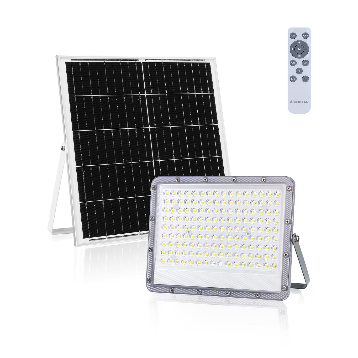 Aigostar Spot LED avec panneau solaire 200W IP65 6500K