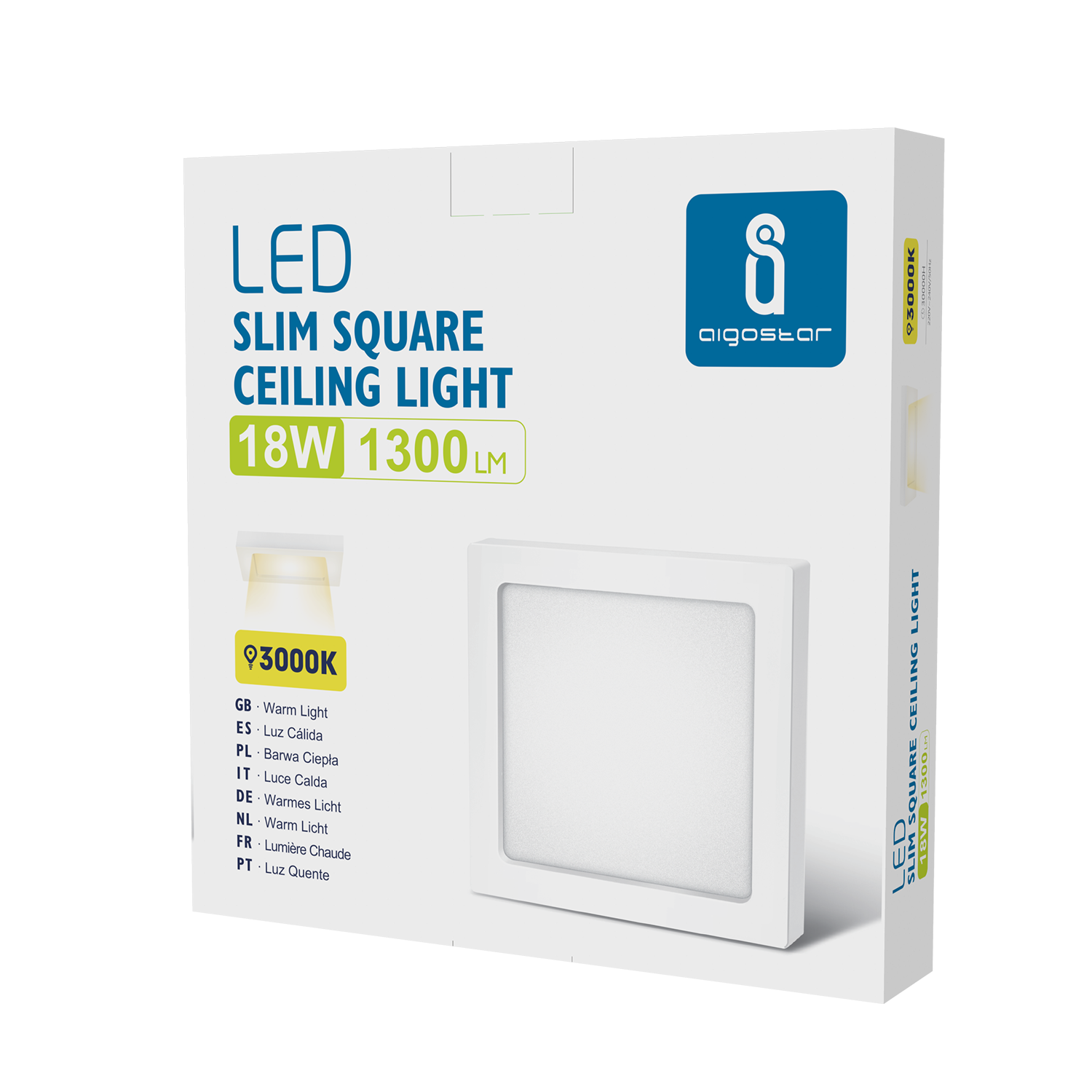 Aigostar Spot LED mince E5 18 W 3 000 K