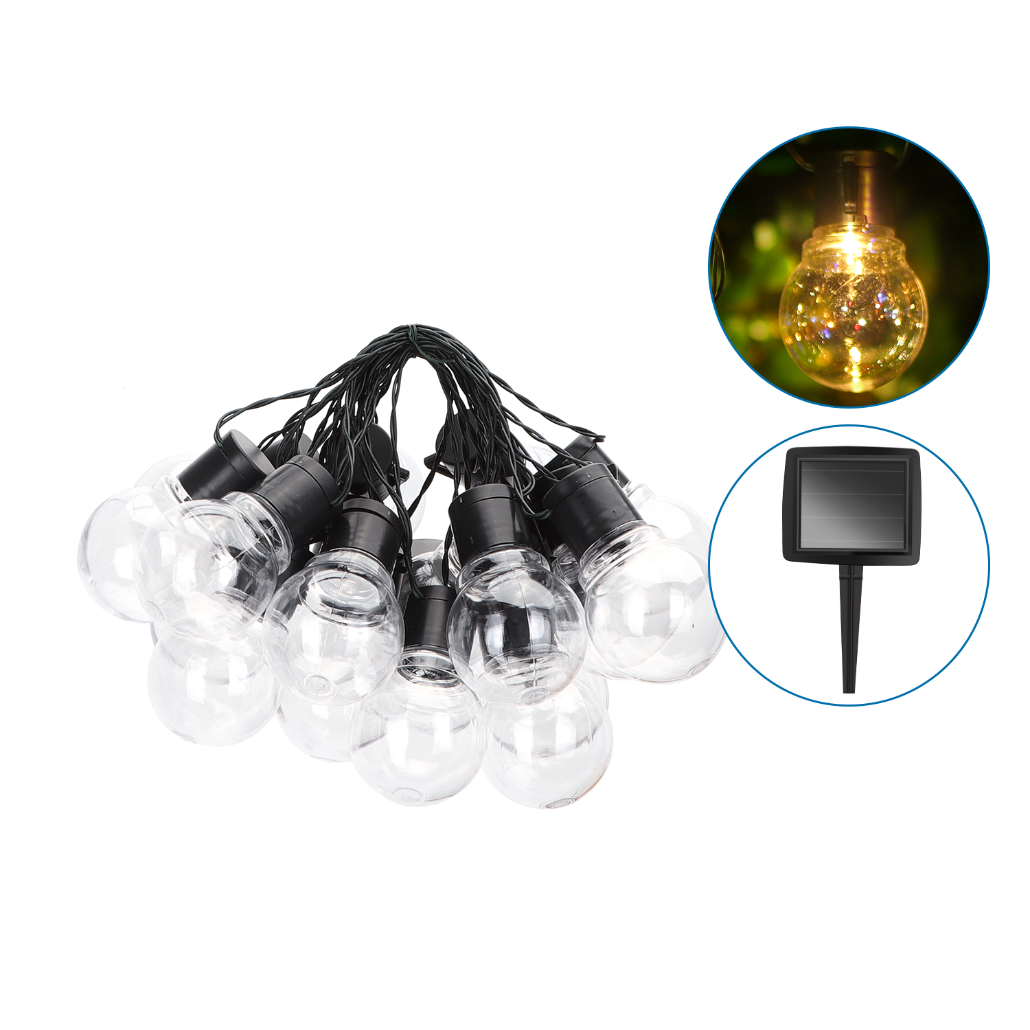 Aigostar String lights on solar energy 20 pieces Led