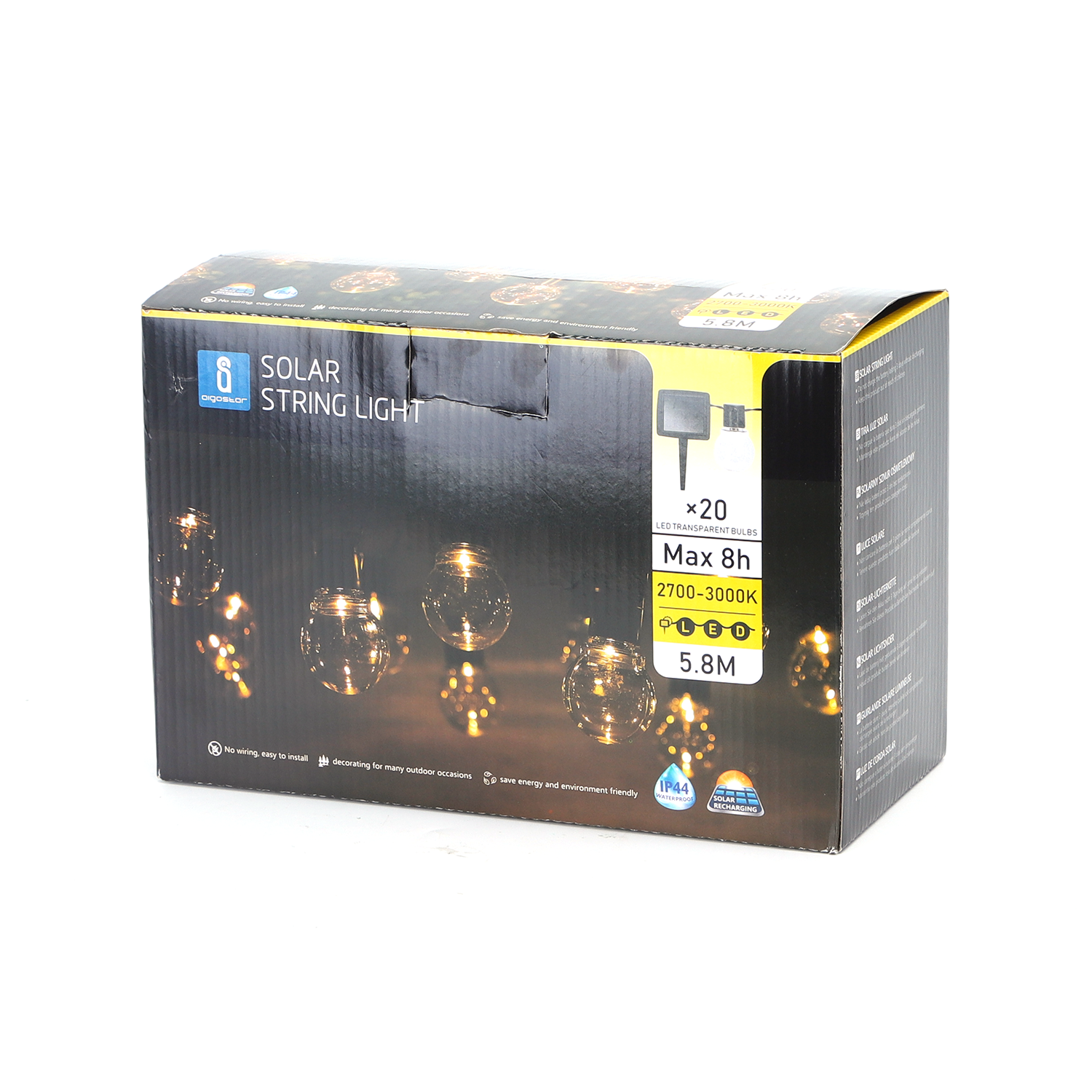 Aigostar String lights on solar energy 20 pieces Led