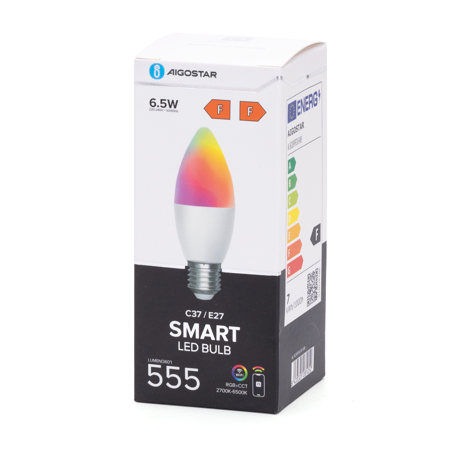 Aigostar Wifi  Smart  Led C37 E14-E27 6.5W