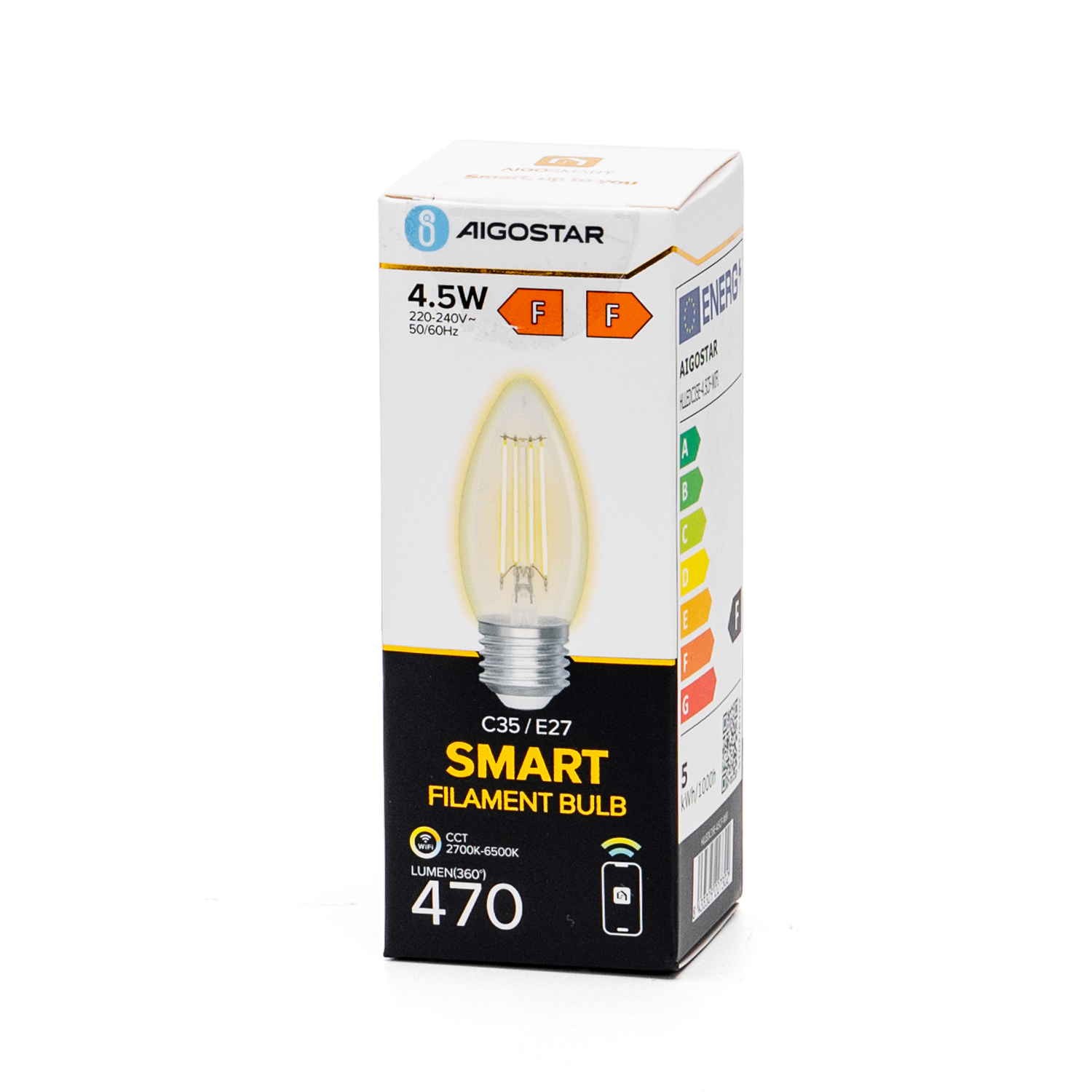 Aigostar Wifi WB Smart Light Bulb C35 E14-E27