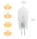 Aigostar LED G4 2W 6500K 165lm  Melkachtig