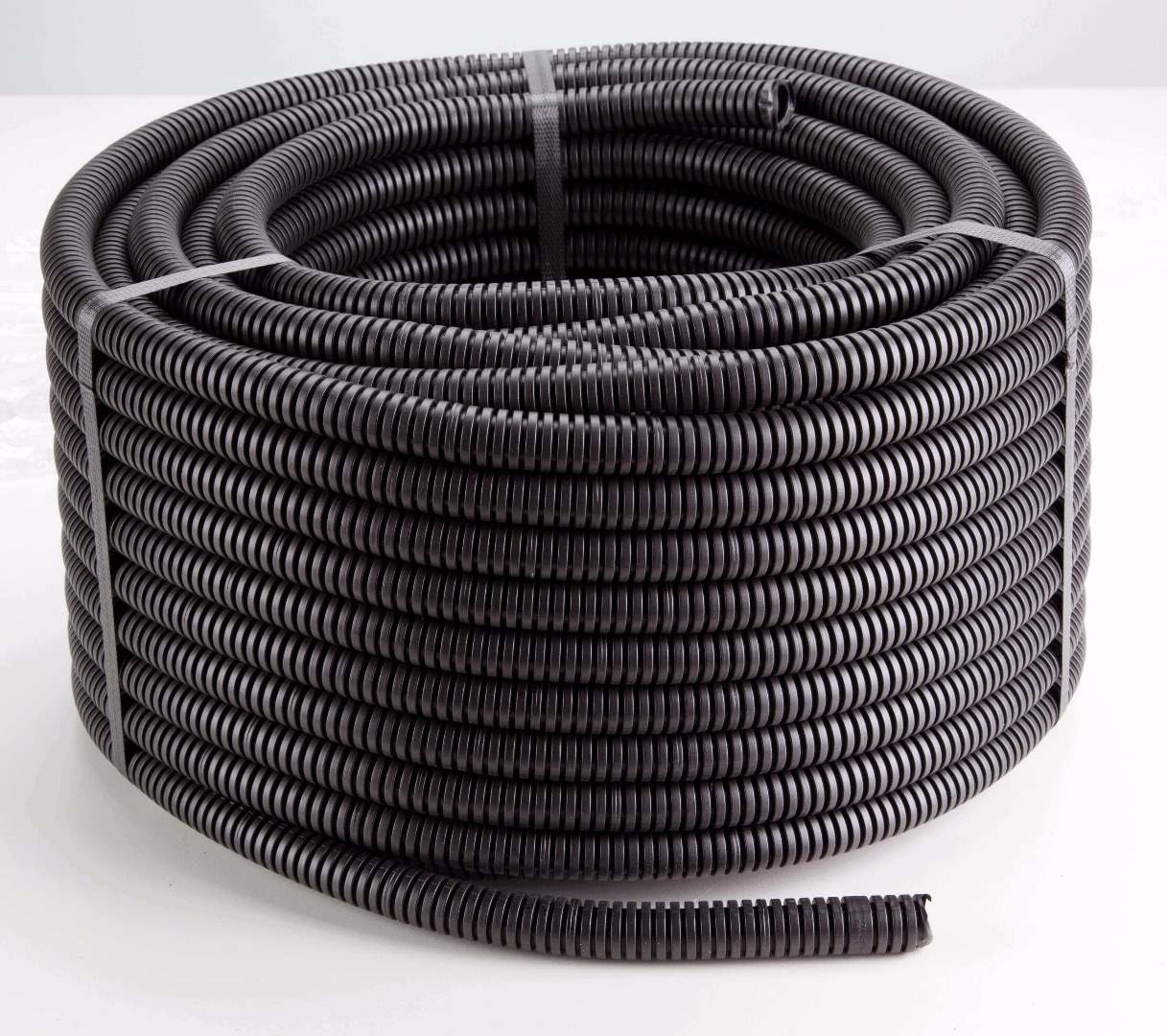 EC elettrocanali Empty flex tube 16mm + pull wire 25 meters dark gray