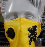 EWP Solutions Flemish lion cotton mouth mask - Size: L - Fabric: Cotton Satin - Breathing valve: 1