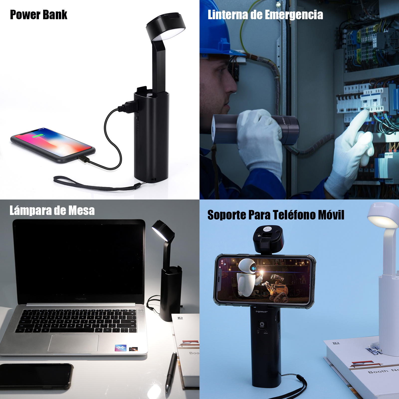 Aigostar LEd Desk - table lamp table lamp with power bank 3W 4500K 140LM