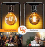 Aigostar Filament LED G80 E27 4W 2200K AMBRE(Lumière chaude) 380lm