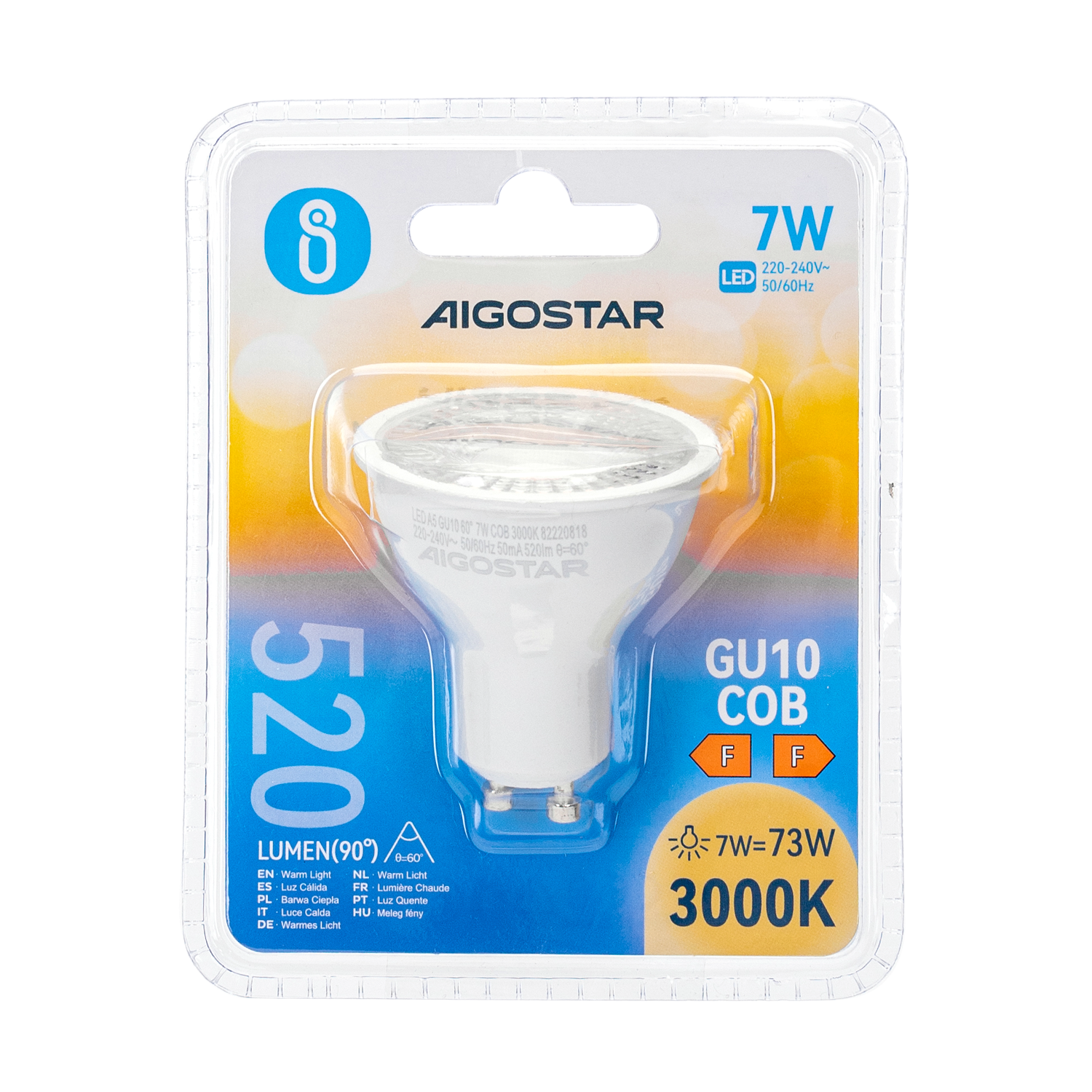 Aigostar LED GU10 COB 7W 3000-6500K 520Lm