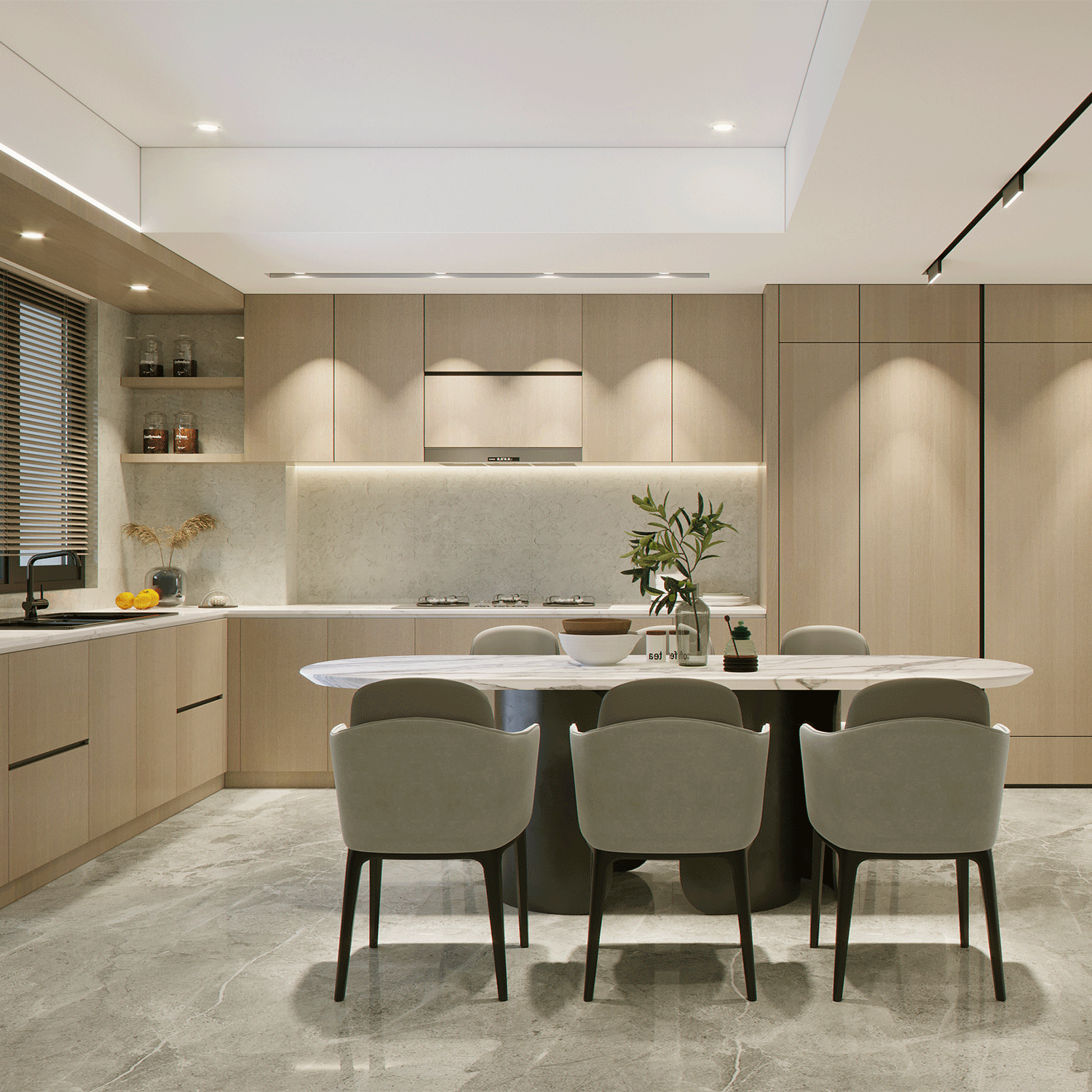 Aigostar LED Recessed Round Downlight with adjustable Angle 3000-4000-6500K (3 pieces) 5W