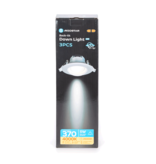 Aigostar LED Recessed Round Downlight with adjustable Angle 3000-4000-6500K (3 pieces) 5W