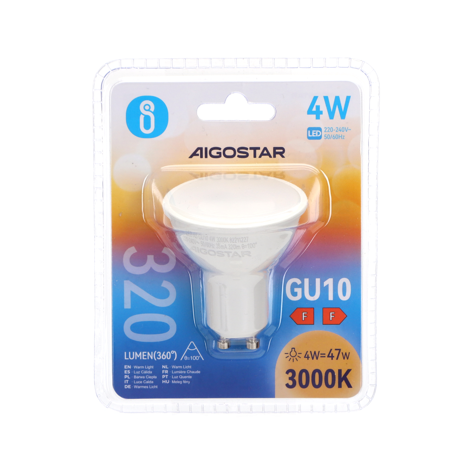 LED GU10 4 W LUCE CALDA