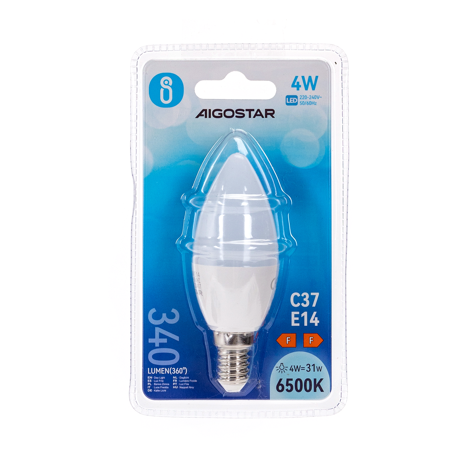 Aigostar LED A5 C35 E14 4W 6400K 320LM