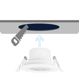 Aigostar LED Inbouw Ronde Downlight met verstelbare Hoek 7W 3000-4000-6500K