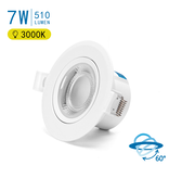 Aigostar LED Recessed Round Downlight with adjustable Angle 7W 3000-4000-6500K