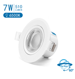 Aigostar Downlight rond encastrable LED à angle réglable 7W 3000-4000-6500K